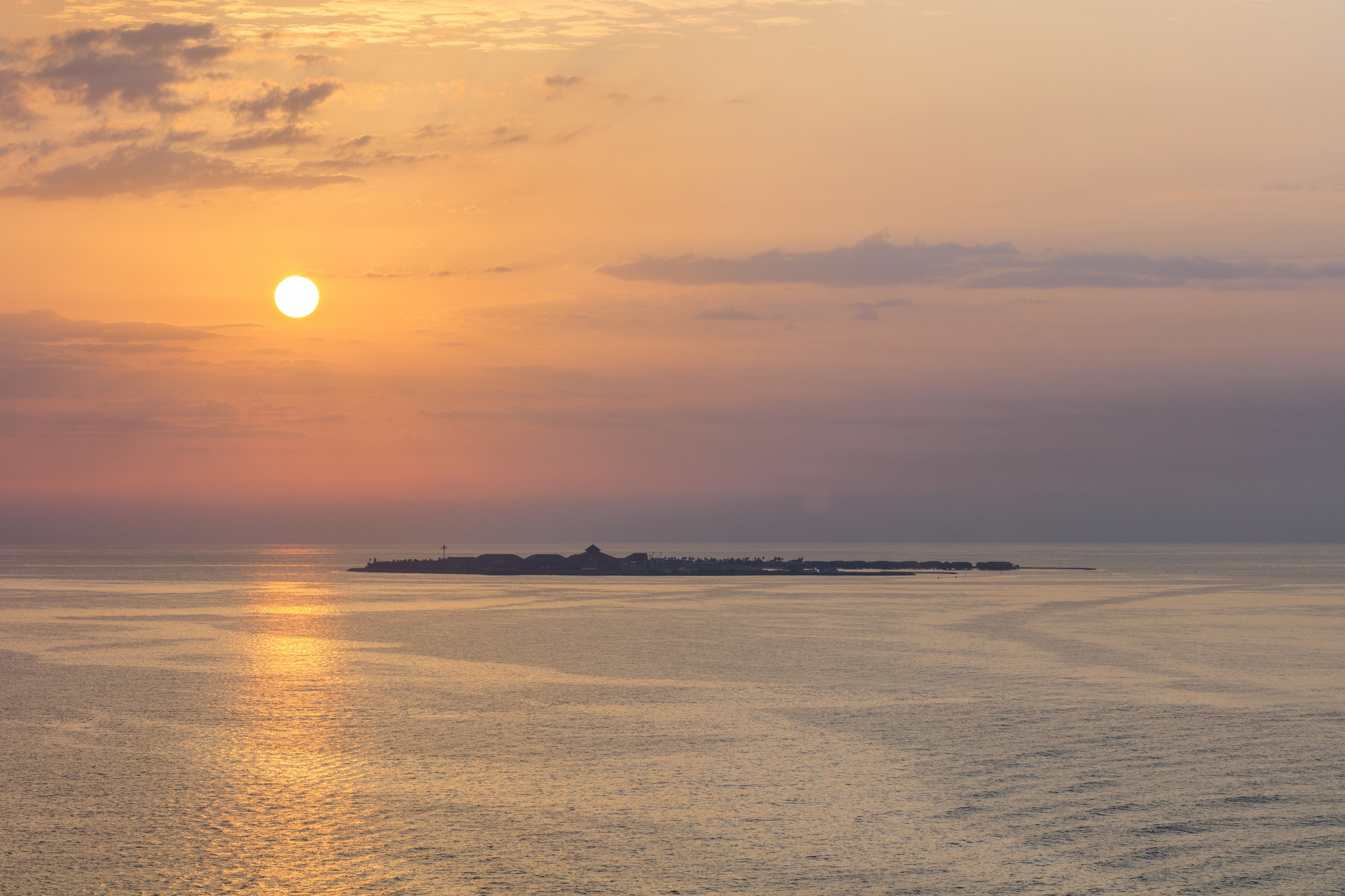 sunrise at sea. United Arab Emirates