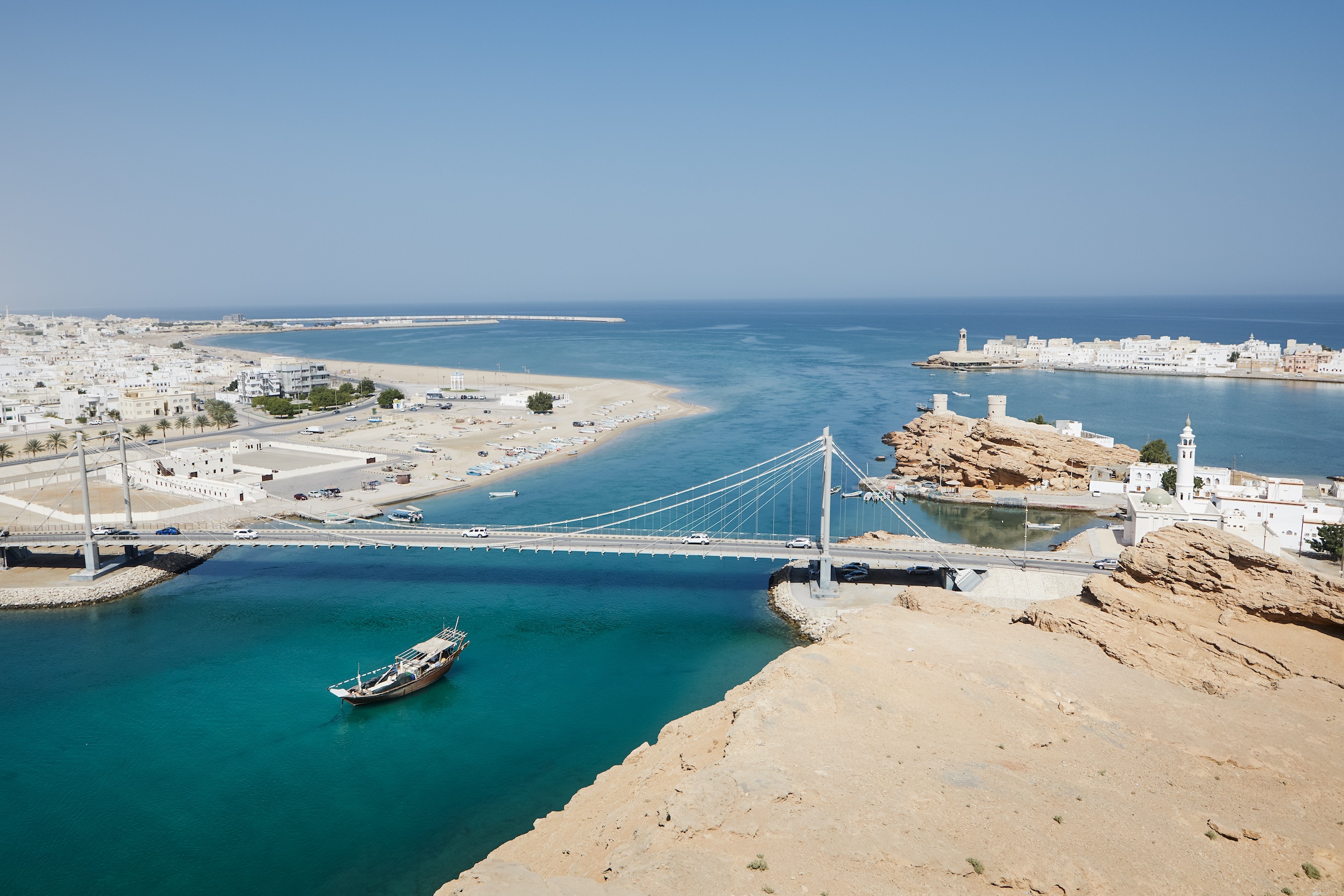 Sur cityscape on coast of the Gulf of Oman