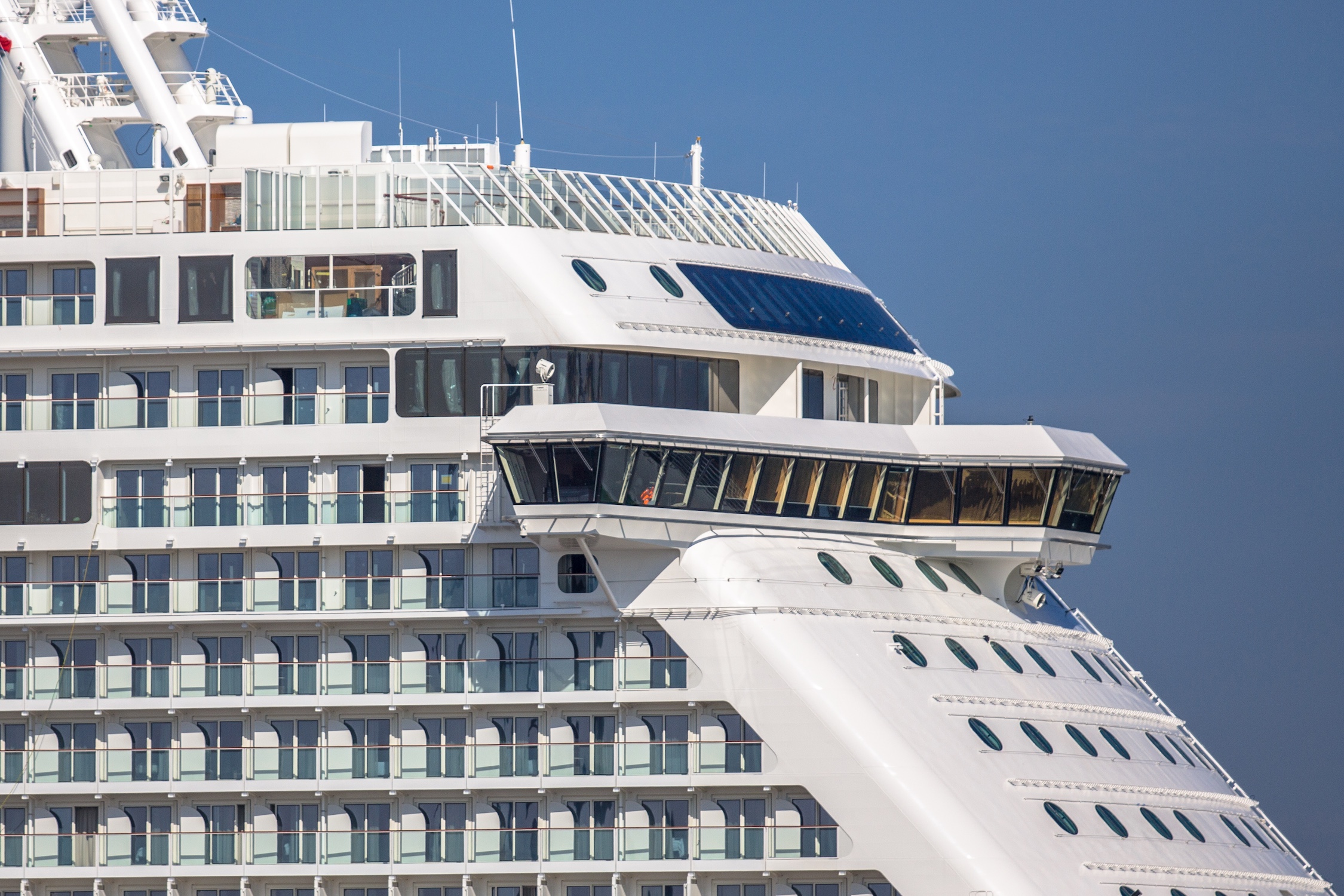 Detail of cruise ship